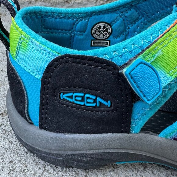 KEEN Rainbow Newport H2 Sandals Kids 5 US 37 EU Tie Dye Hiking Shoes Unisex - Picture 6 of 9